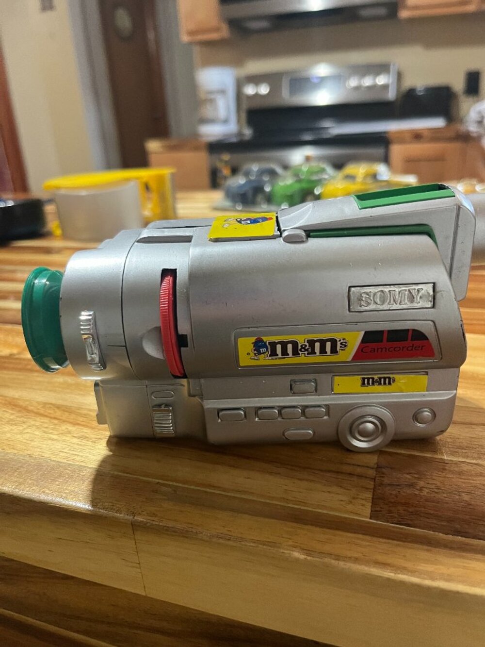 M&M's Plastic Toy Camcorder Silver Green Blue Collectible